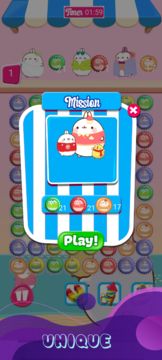 Cute Molang Kawaii Tile Match Game Screenshot