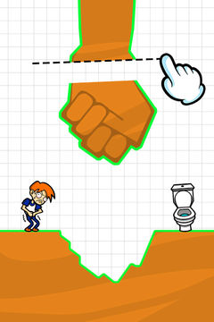 Slice Bridges: Rush To Toilet Game Screenshot