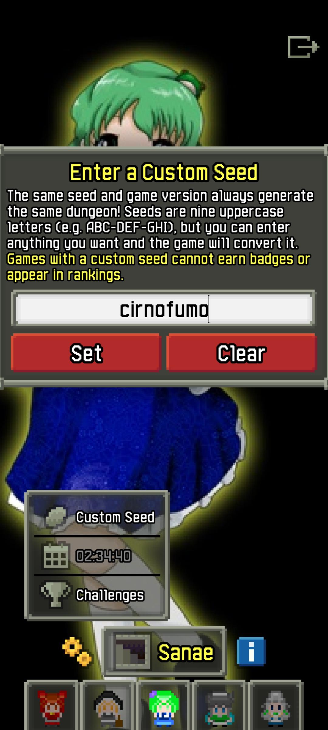 Screenshot of Touhou Pixel Dungeon: Reloaded