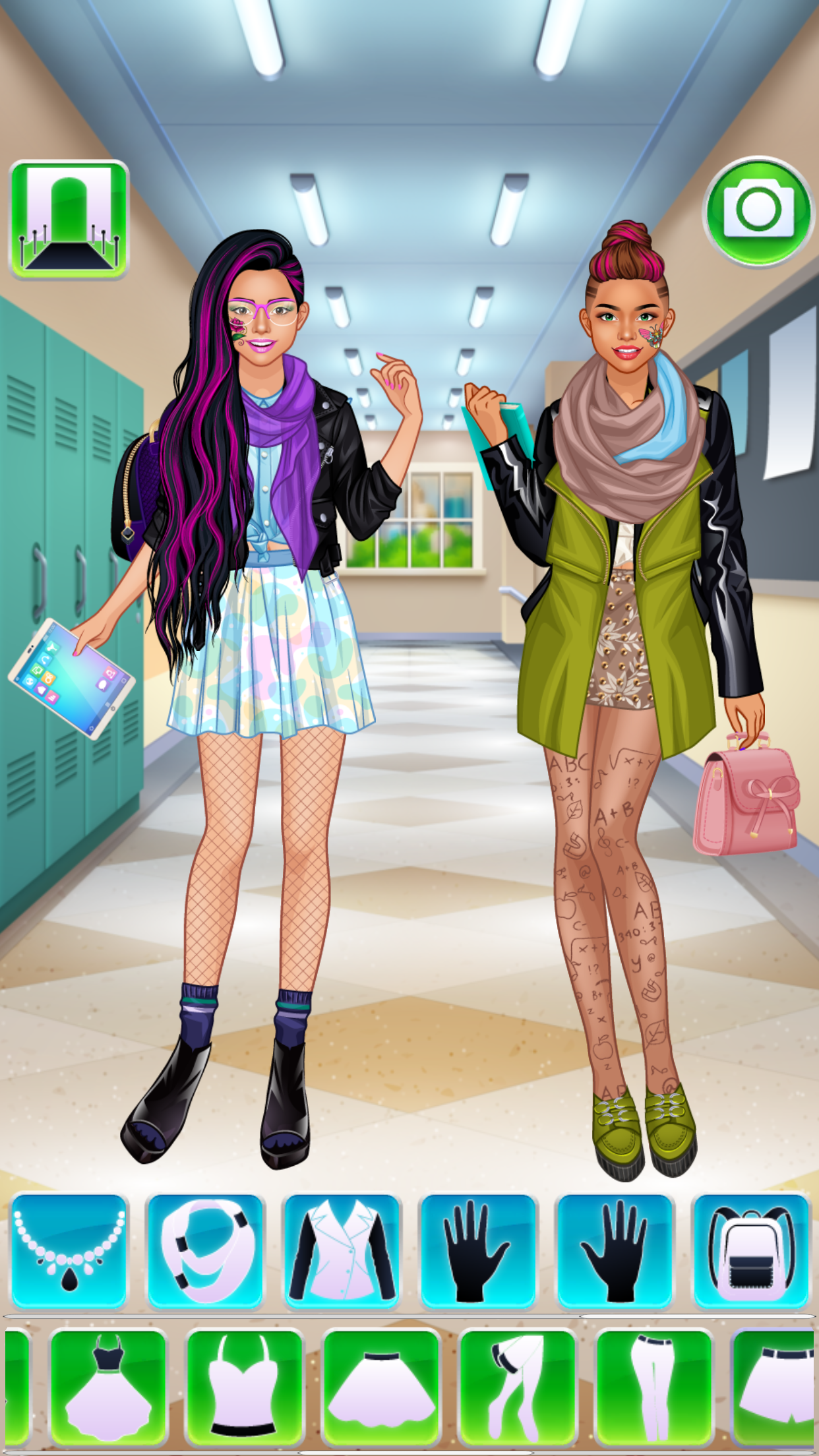フレンズファッション女の子ゲーム：ドレスアップ人気の学生のキャプチャ