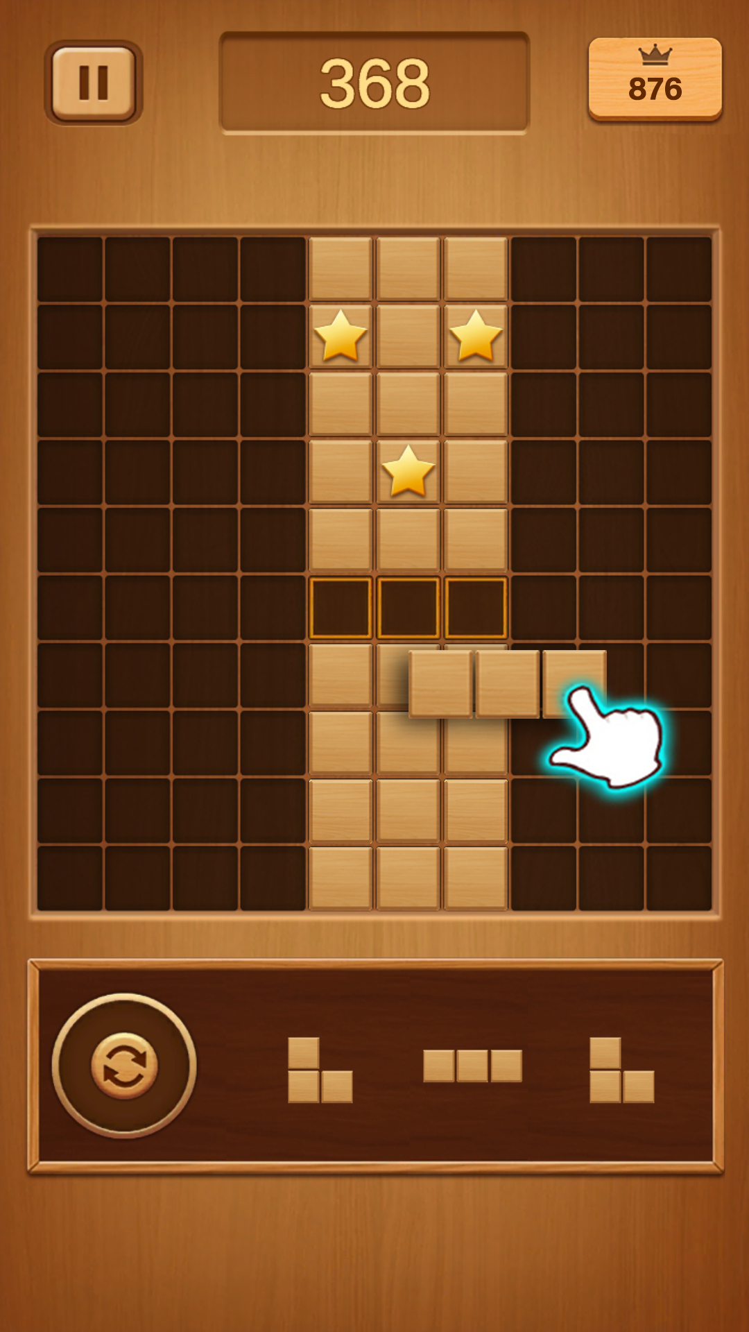 Screenshot 1 of ល្បែងផ្គុំរូបប្លុក - ហ្គេម Tetris 2.4.0