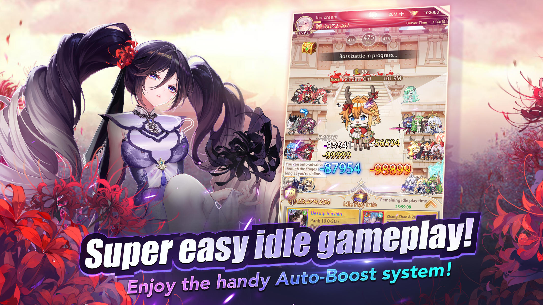 Attack on Time:Kaisen of girls Game Screenshot