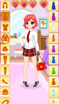 Anime Date Dress Up Girls Game Game Screenshot