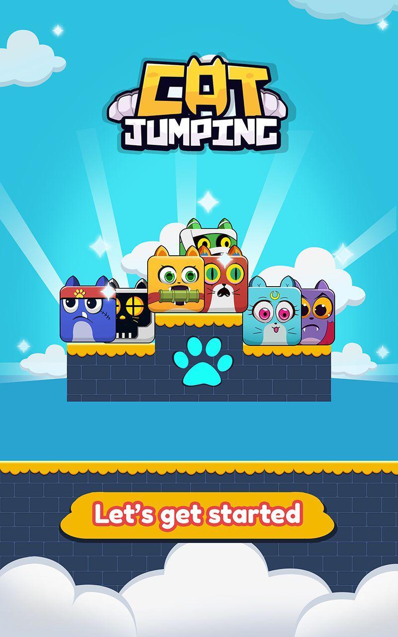 Captura de Tela do Jogo Cat Jumping: Kitten Up, Square Cat Run, Kitten Run