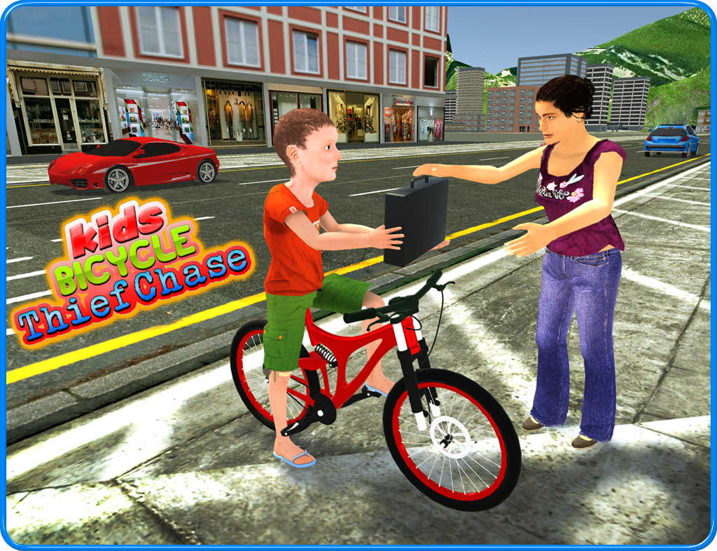 Скриншот игры Kids Bicycle Rider Thief Chase