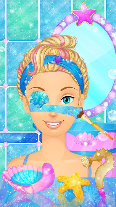 Ice Princess Mermaid Salon: Girls Makeover Gamesのキャプチャ