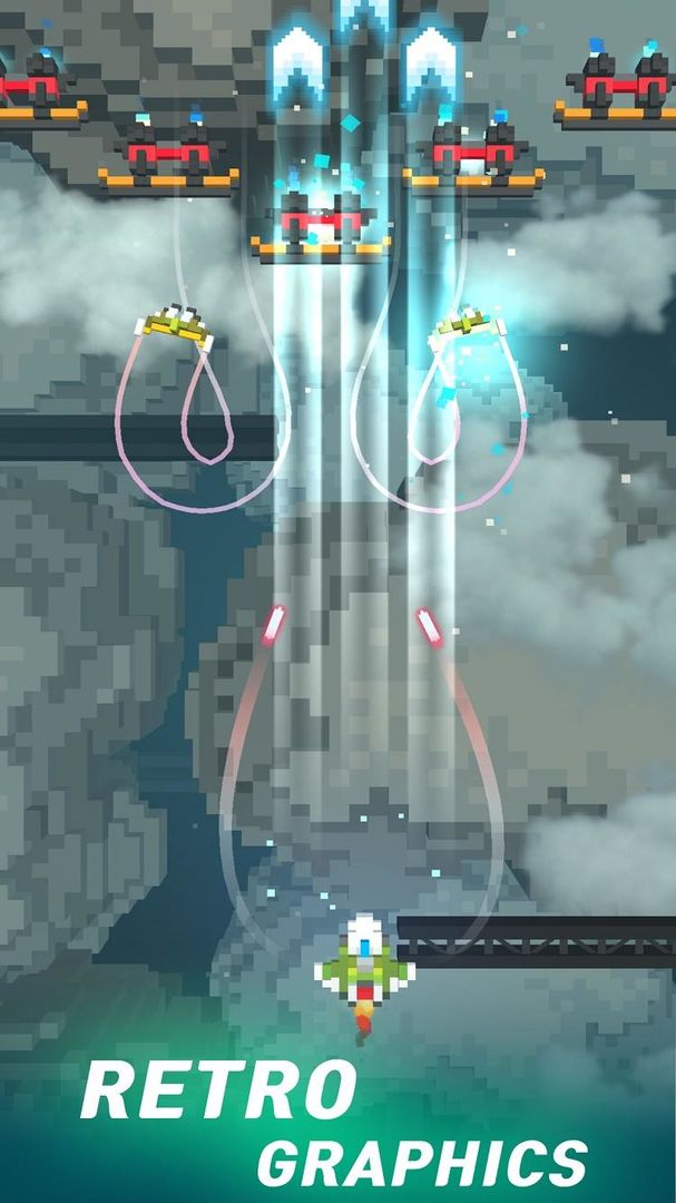 Screenshot of Sky Wings: Pixel Fighter 3D
