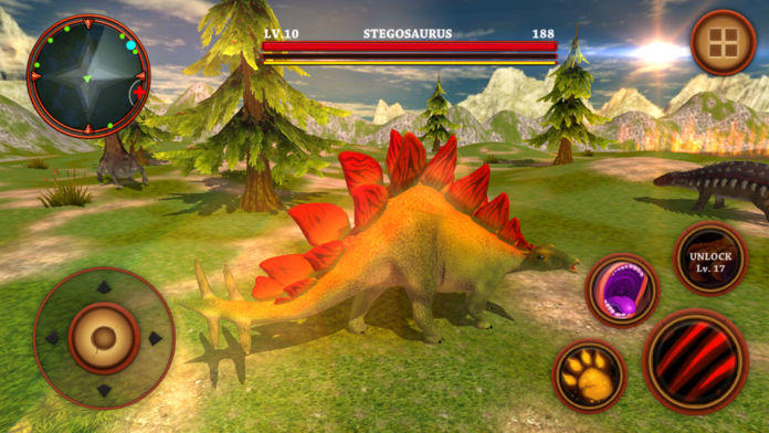 Скриншот игры 劍龍 模拟 器 游戏 : 恐龙 生存 战争 3D