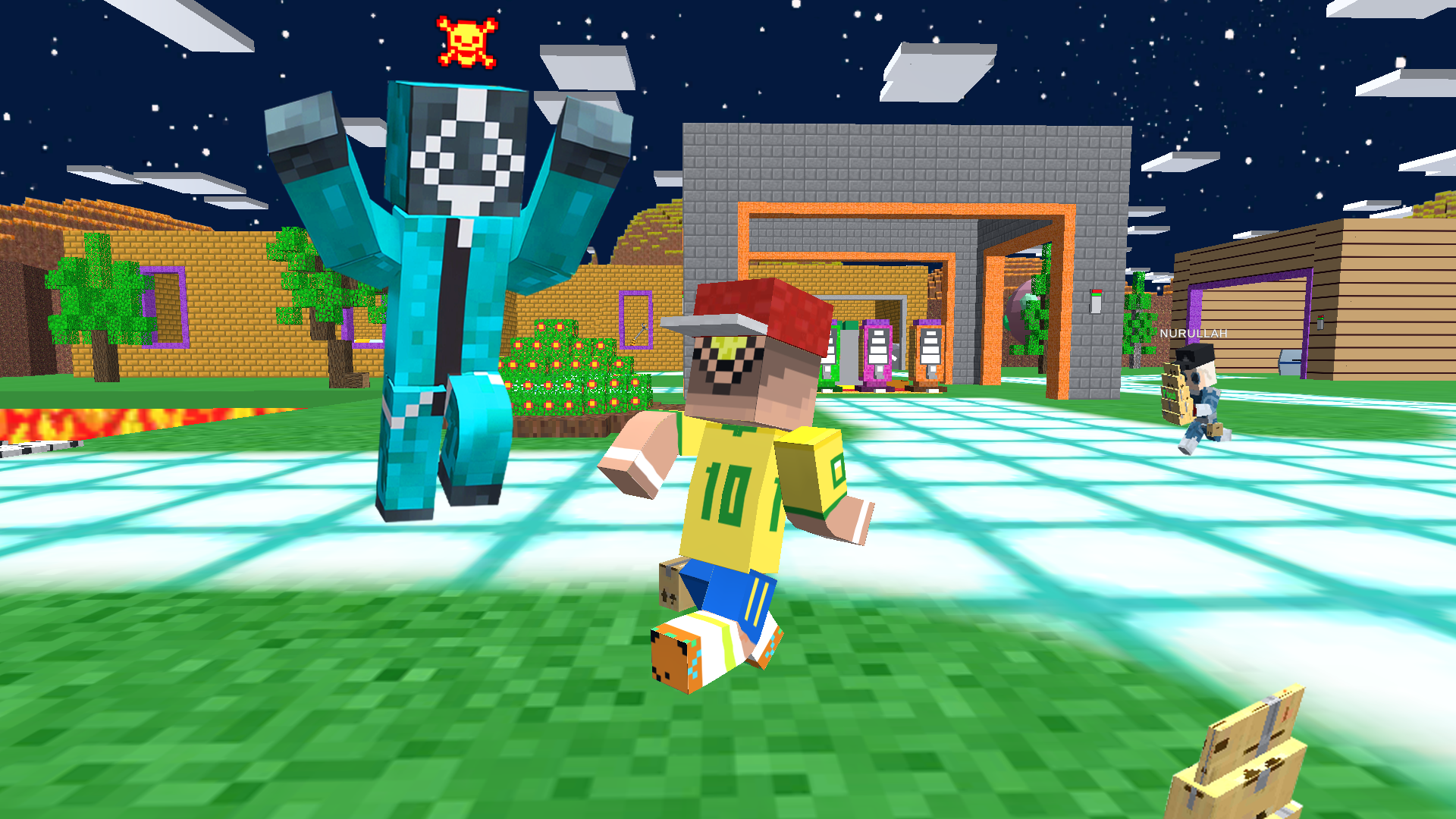 Blue Monster Survivor Game Screenshot