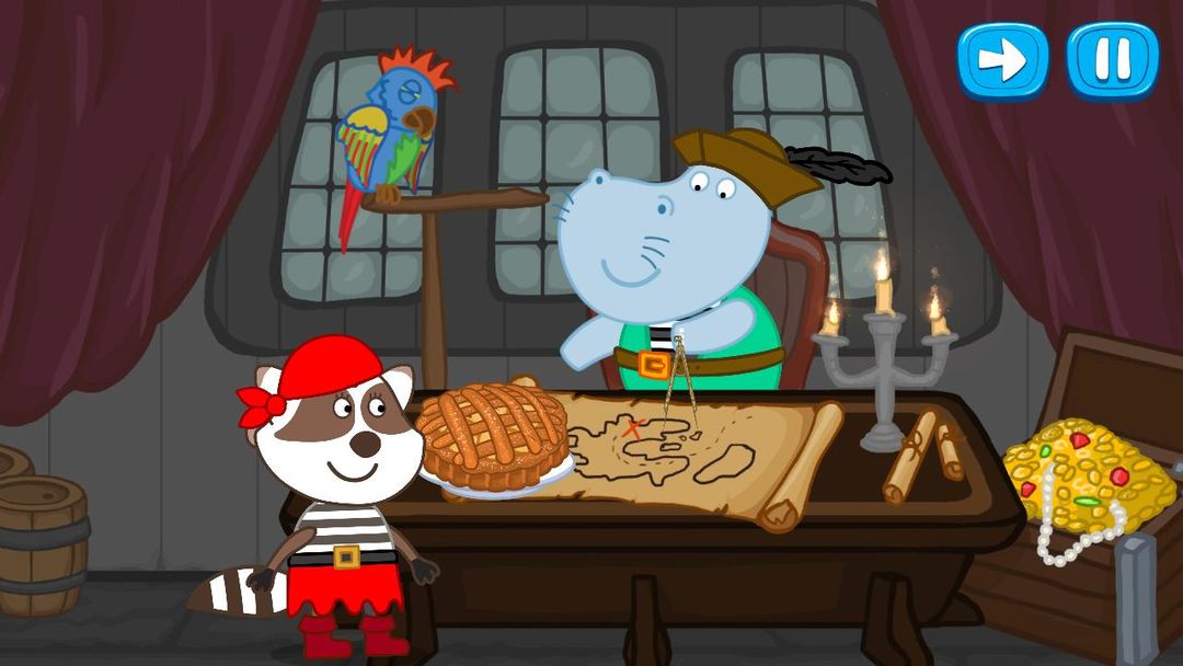海盜寶藏：給孩子們的童話故事遊戲截圖