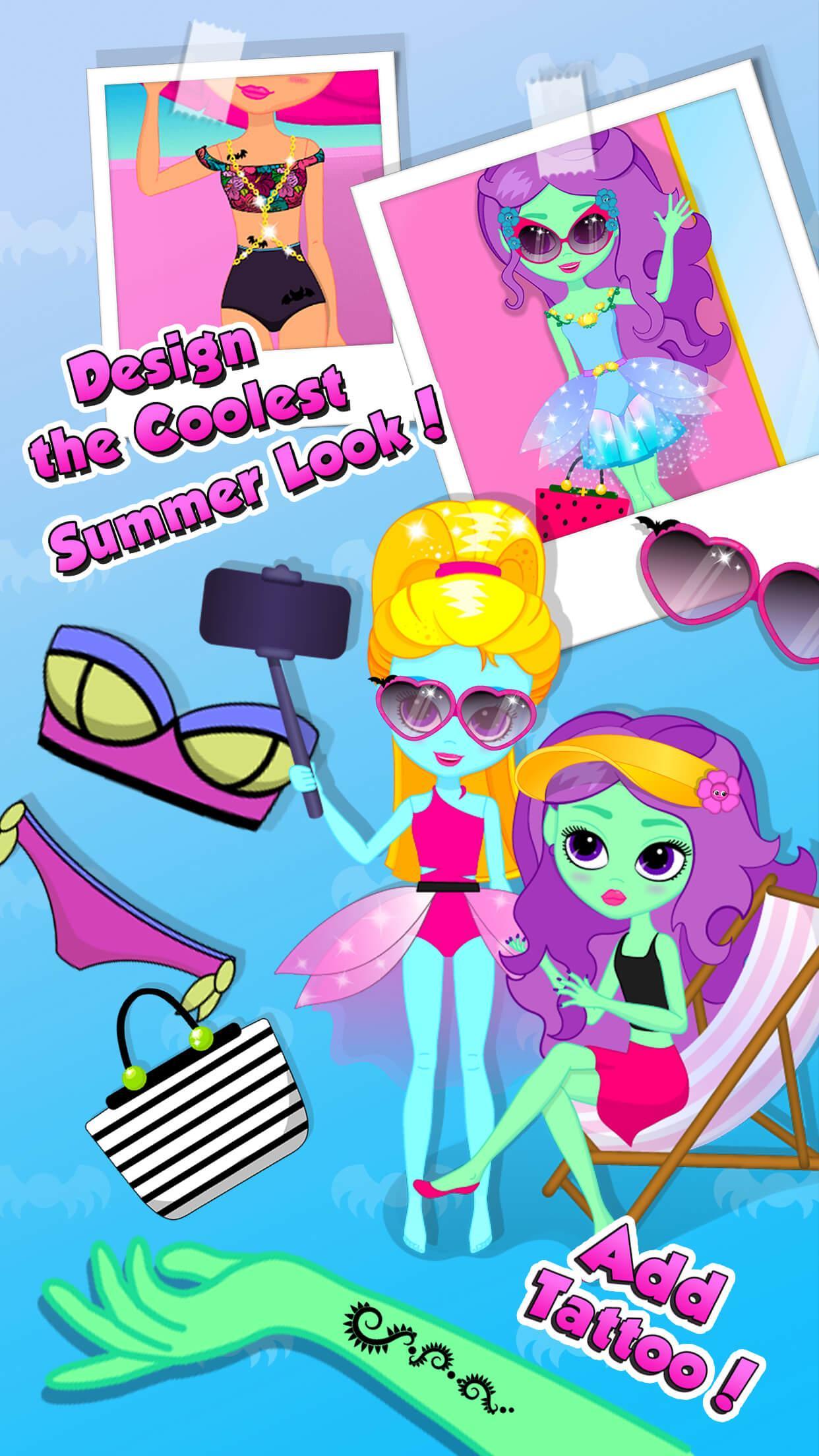 Monster Sisters Summer Party Game Screenshot