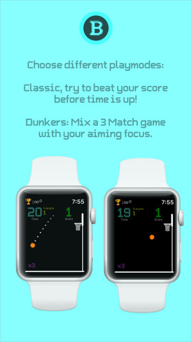Screenshot of Basketball Hoops!, Watch Game