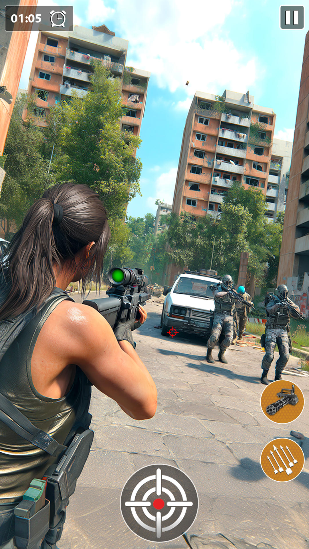 Gun Girl: War Shooting Games Game Screenshot