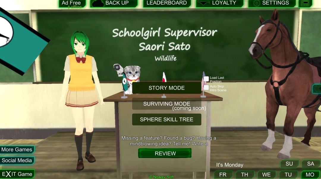 School girl Supervisor - Saori Sato - WildLife 게임 스크린 샷