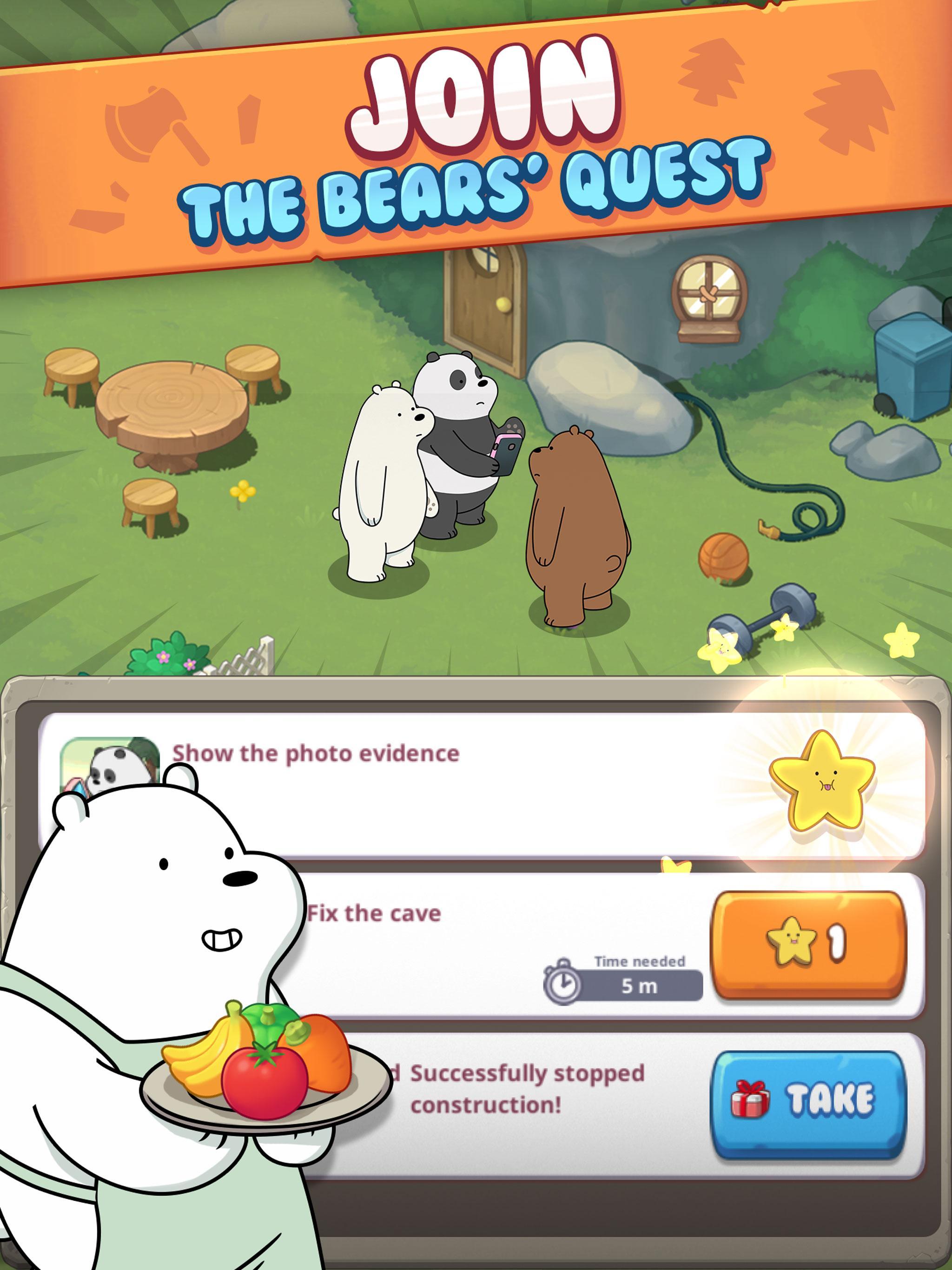 We Bare Bears Match3 Repairs Game Screenshot