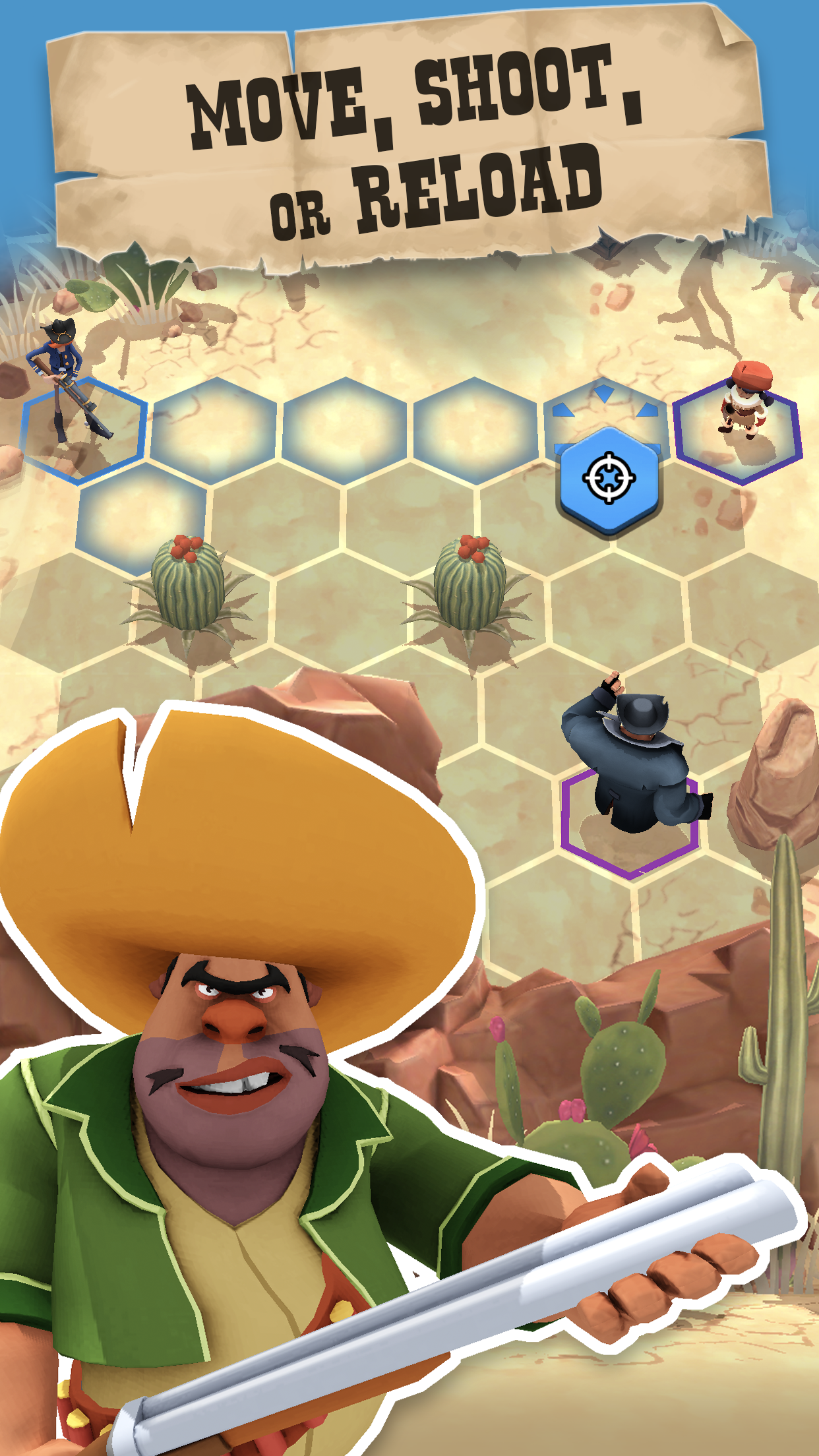 Pocket Cowboys: Wild West Standoff Game Screenshot