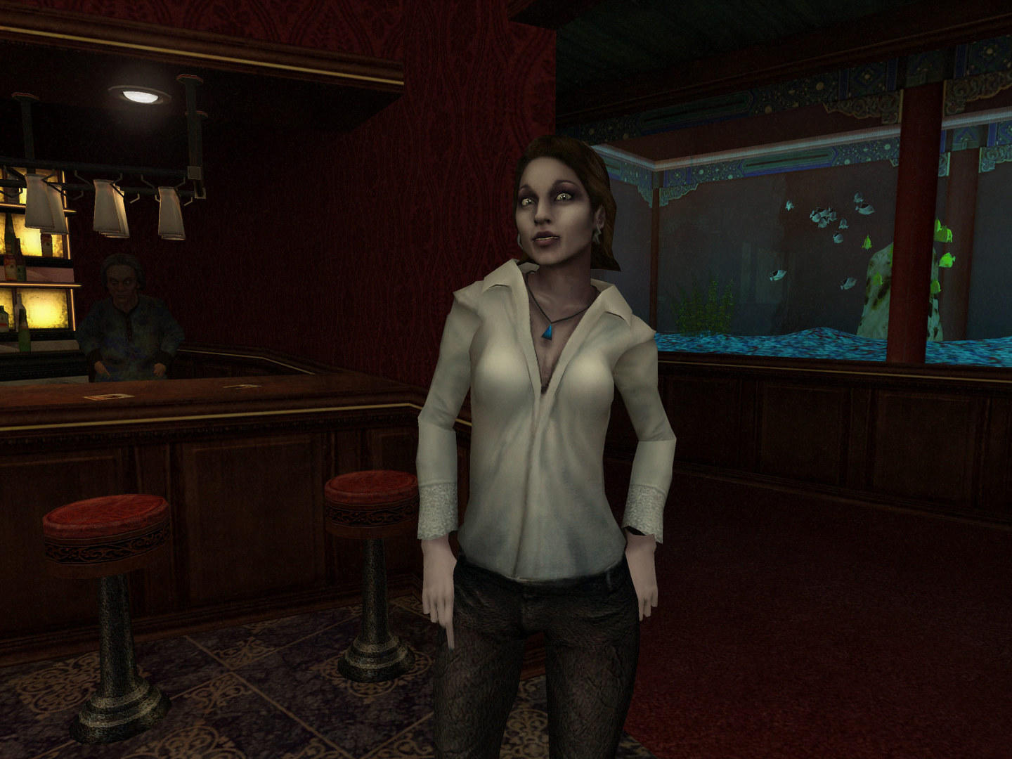 Vampire: The Masquerade - Bloodlines with various graphical mods 
