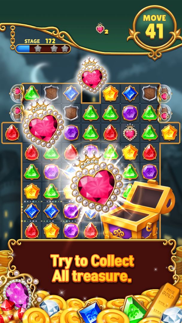Screenshot of Jewels Mystery: Match 3 Puzzle
