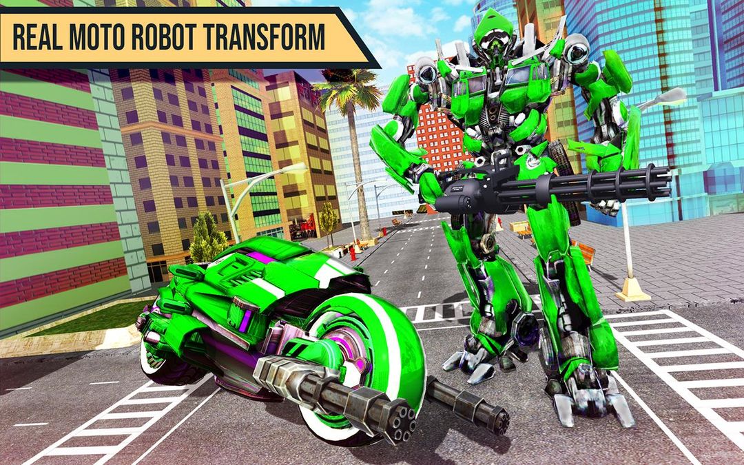 Screenshot of Real Moto Robot Transform: Flying Bike Robot Wars