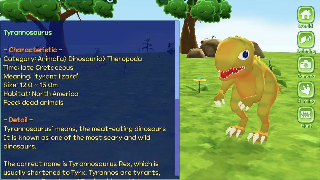 Dinosaur World 3D - AR Camera ภาพหน้าจอเกม
