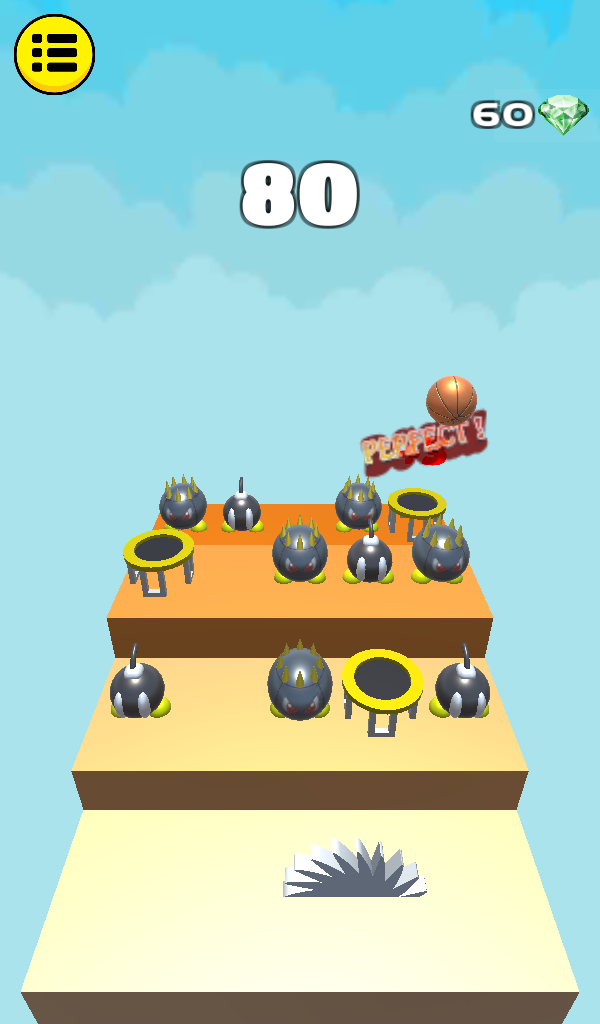 3D Dunk Stairs - Trampoline Hoop Basket Ball Game Screenshot