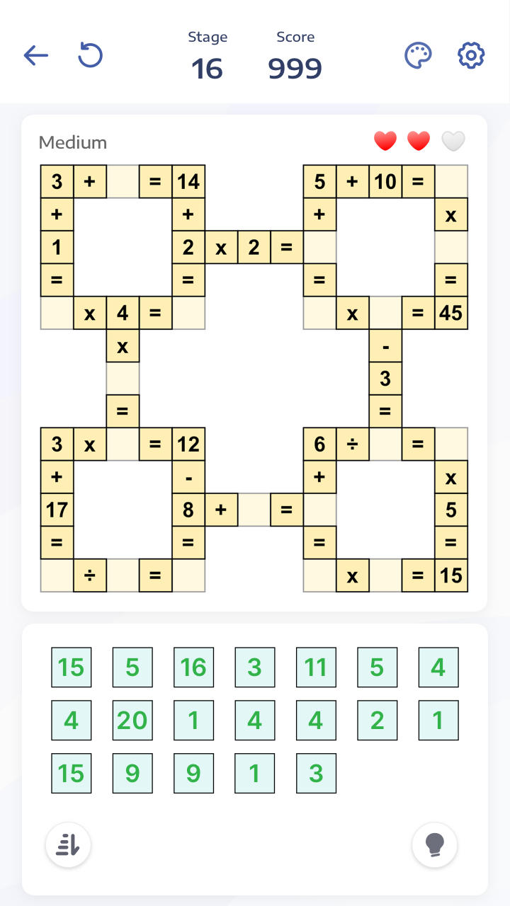 Screenshot of Crossmath - Math Puzzle Games