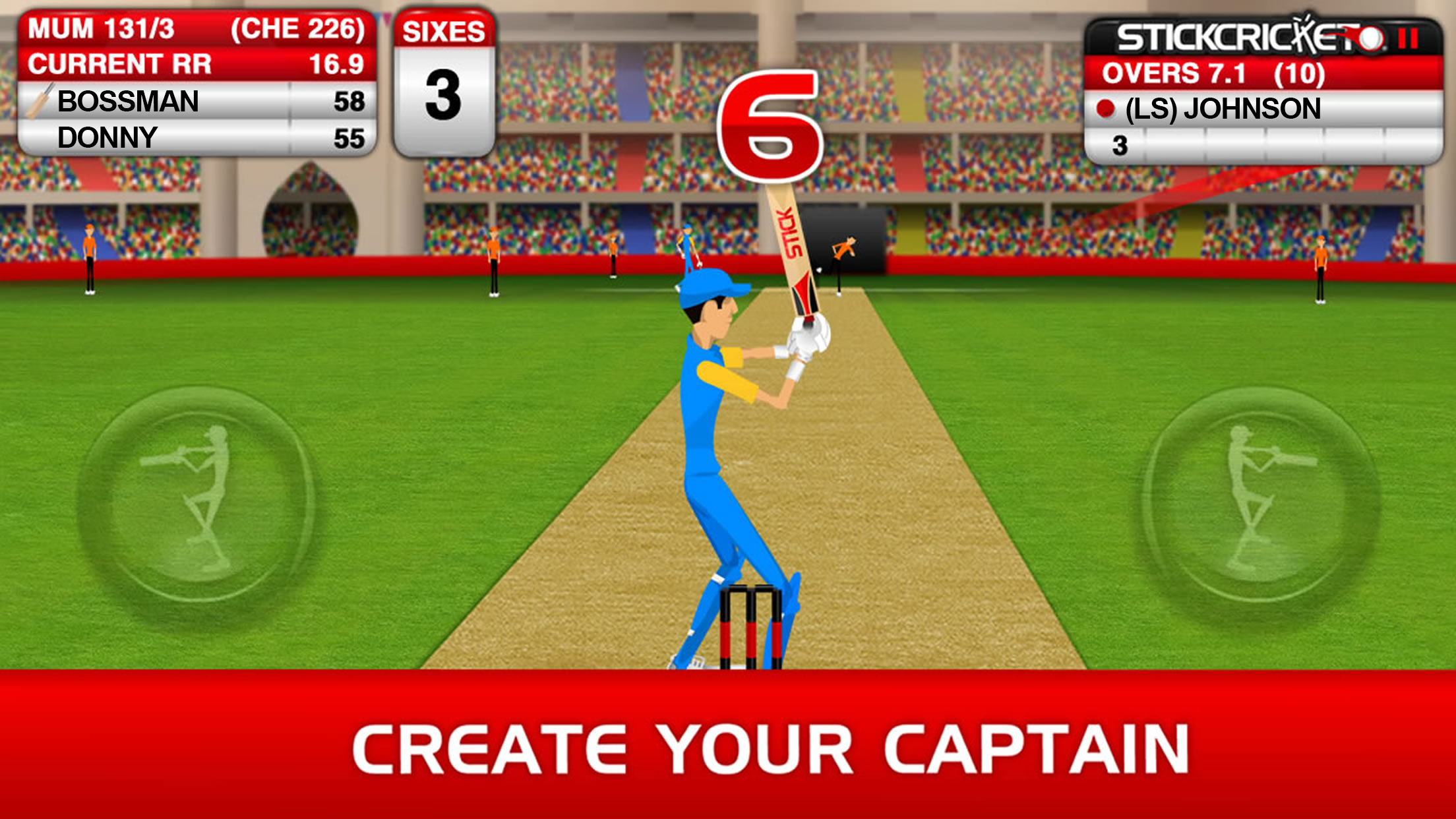 Stick Cricket Premier League Game Screenshot