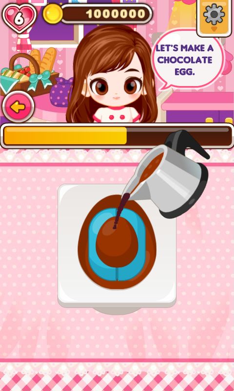 Screenshot of Chef Judy: Chocolate Egg Draw