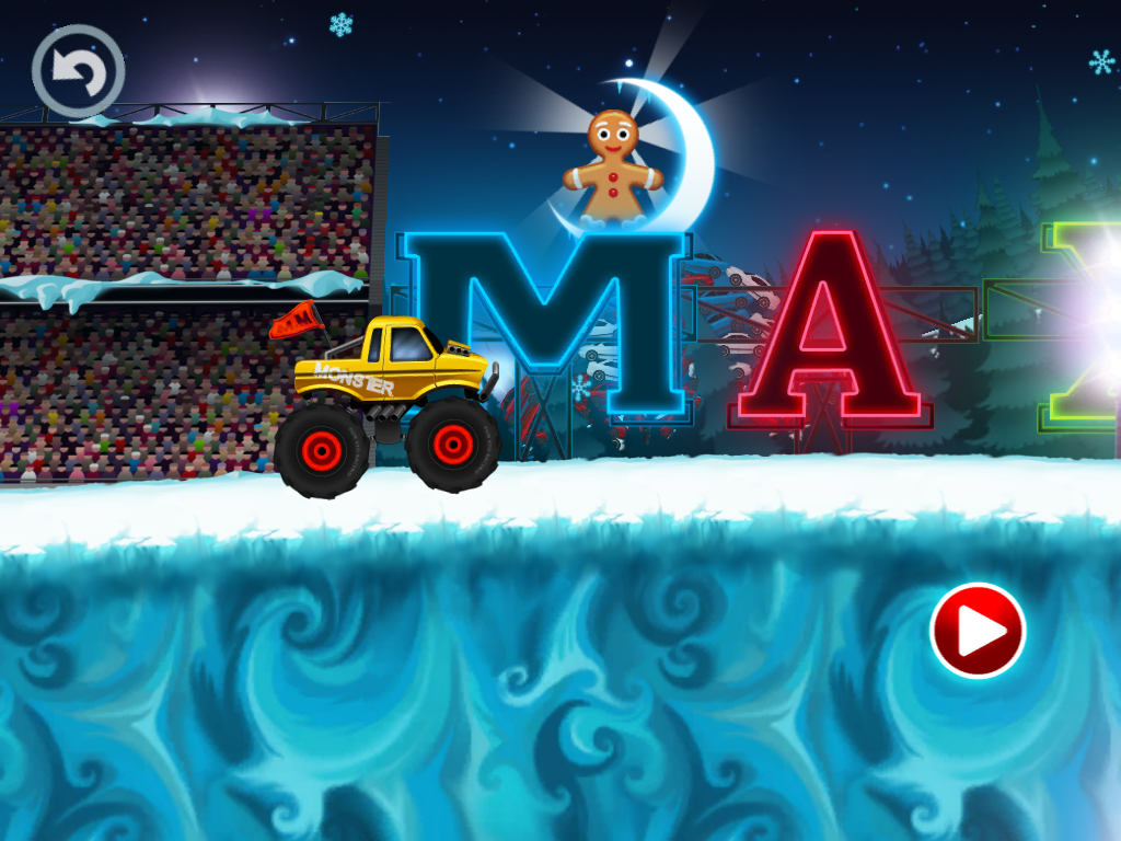 Cuplikan Layar Game Monster Truck Winter Racing