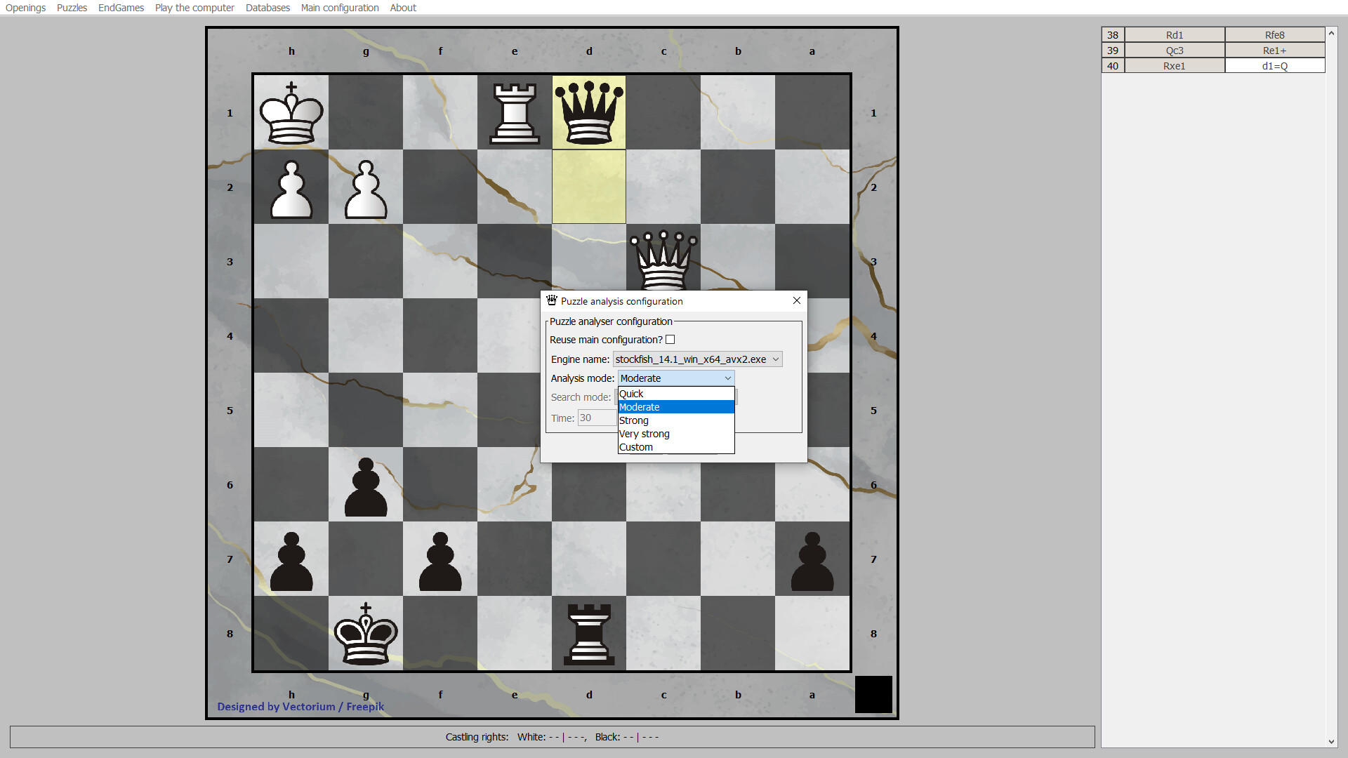 Screenshot of Chess Exerciser