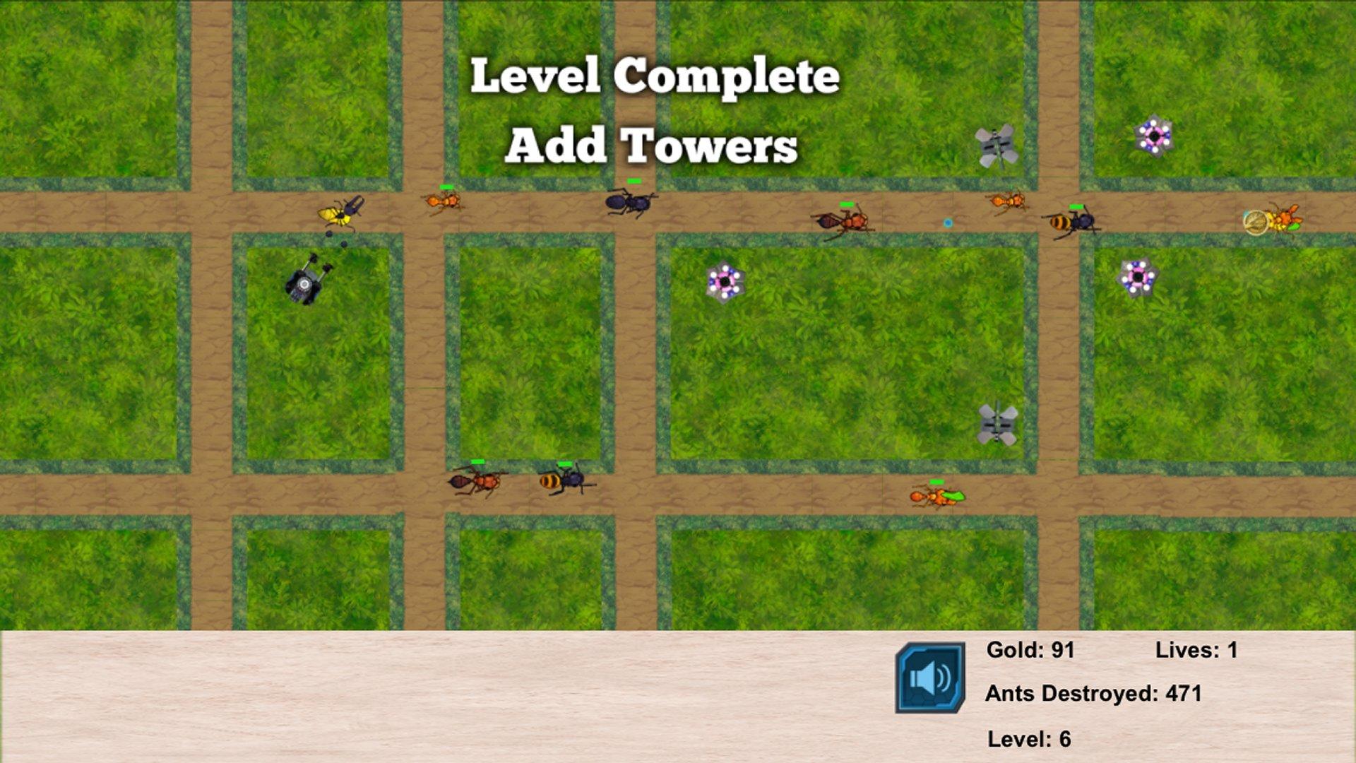 Defeat the Ants TD Game Screenshot