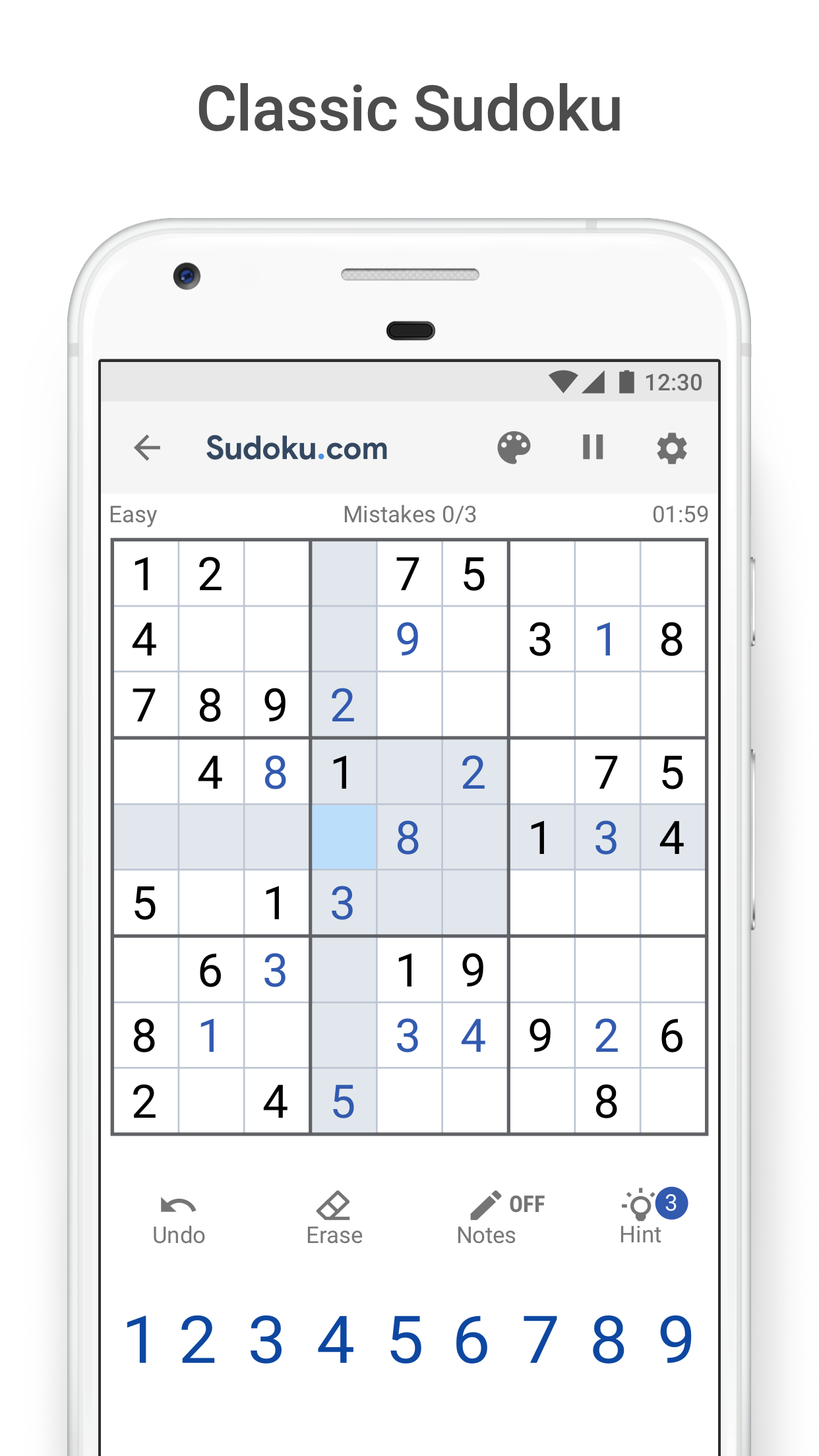 Screenshot 1 of Sudoku.com - классический судоку 5.2.0