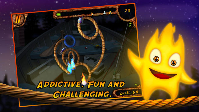 Burn the Rope 3D Game Screenshot