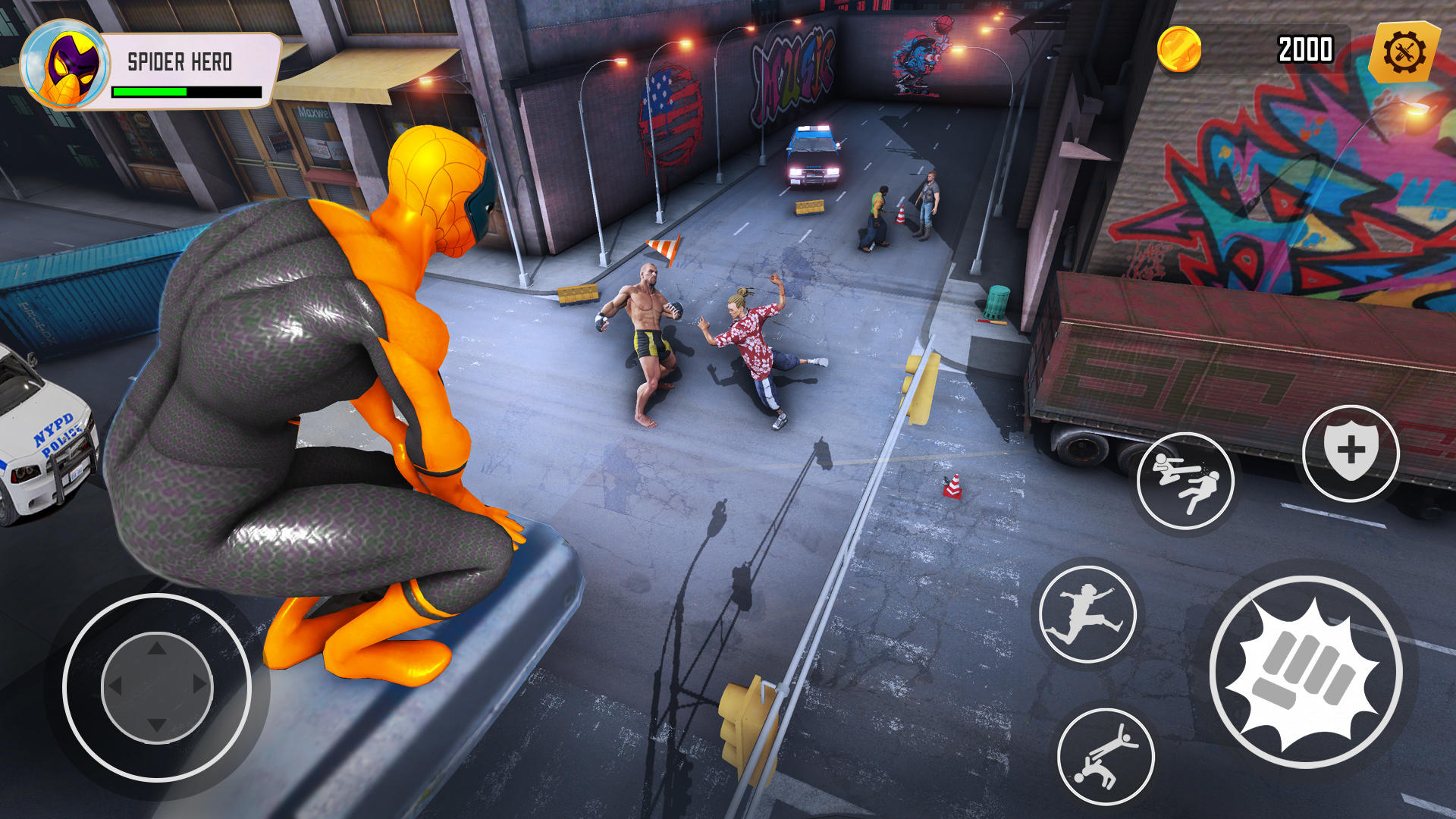 Rope Hero: 스차이더 개임 싸움 에픽 슬로우 게임 스크린 샷