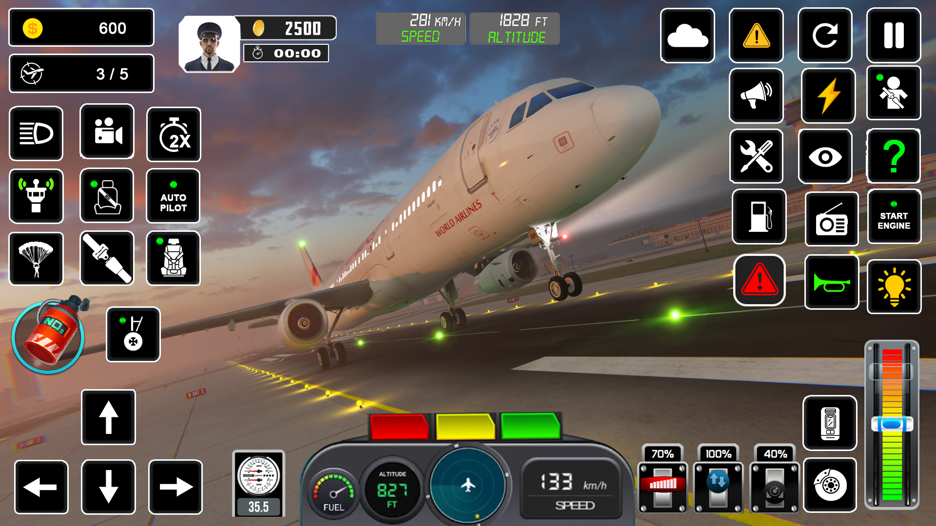 Screenshot 1 of パイロット フライト シミュレーター ゲーム 6.2.2