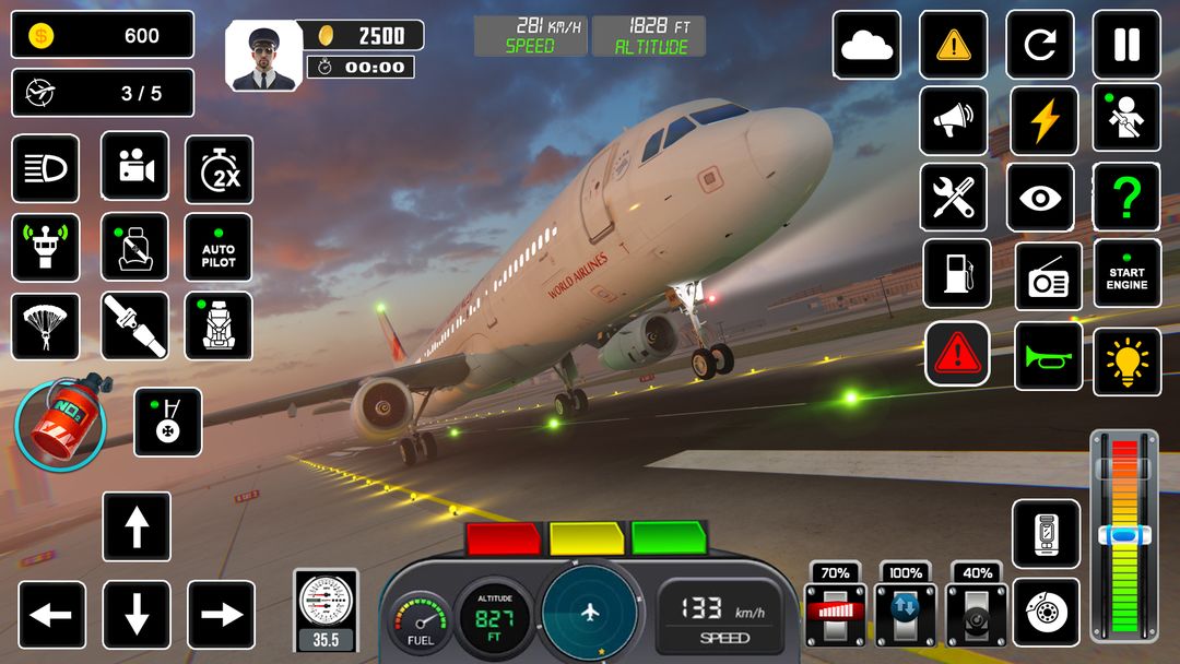 조종사 비행 모의 실험 장치 계략 게임 스크린 샷