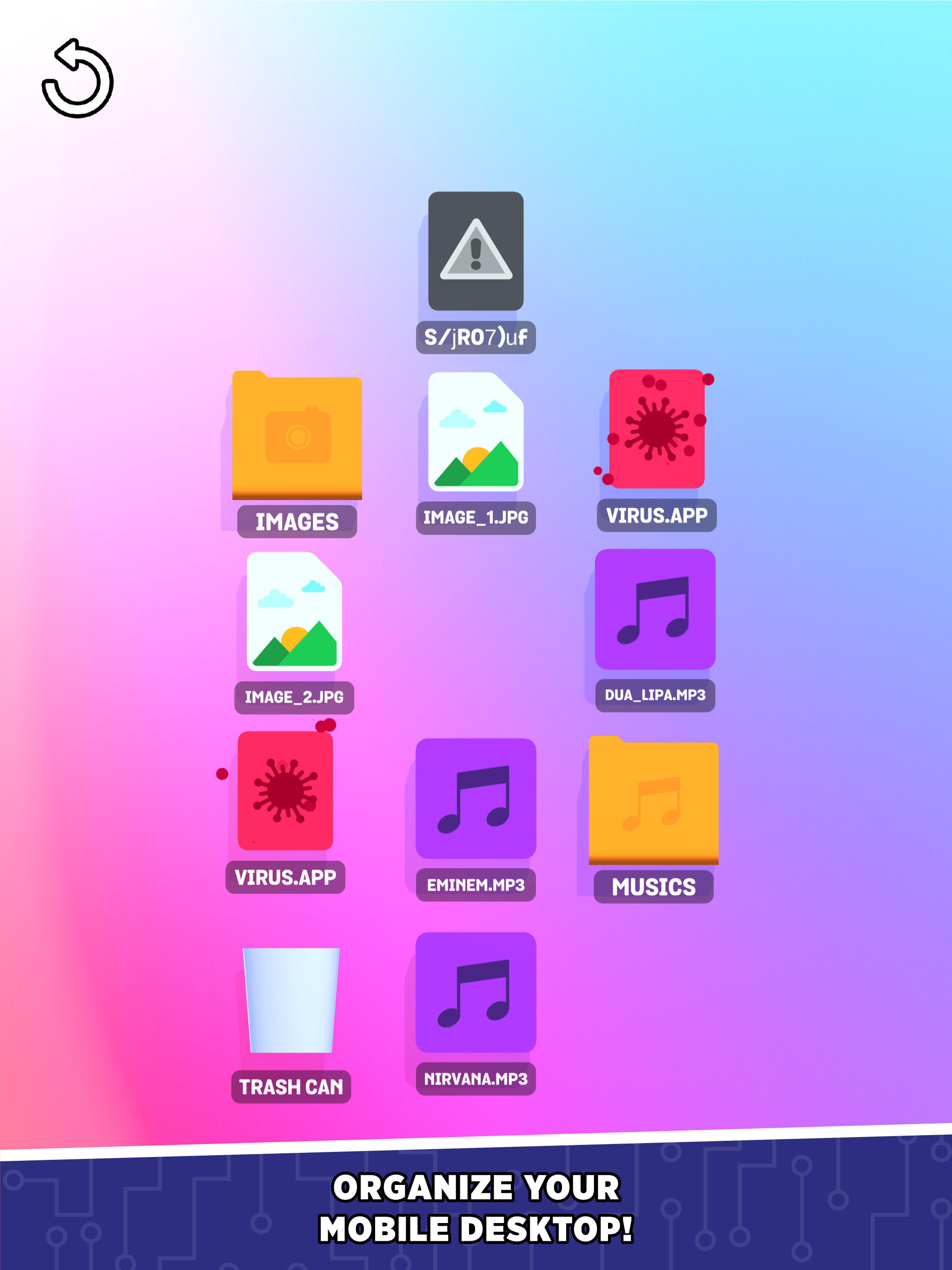 Desktop Sort Game Screenshot