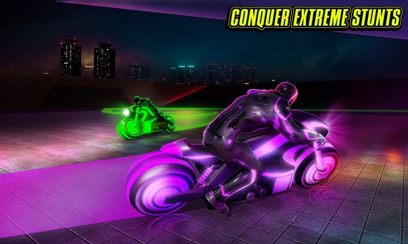Light Bike Stunt Racing Game screenshot game