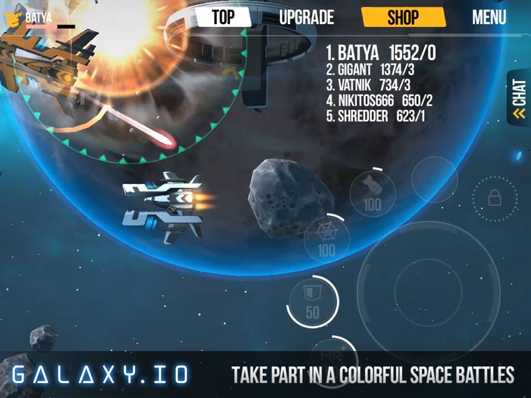 Galaxy.io Space Arena 게임 스크린 샷
