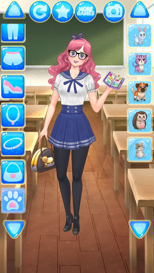 Screenshot of High School Anime Dress Up