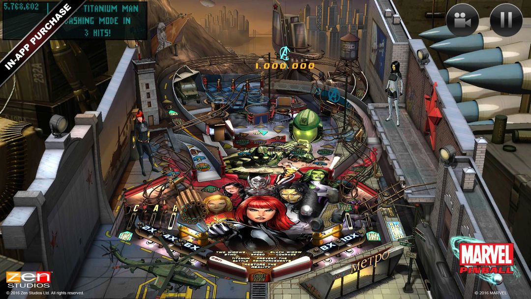 Screenshot of Marvel Pinball