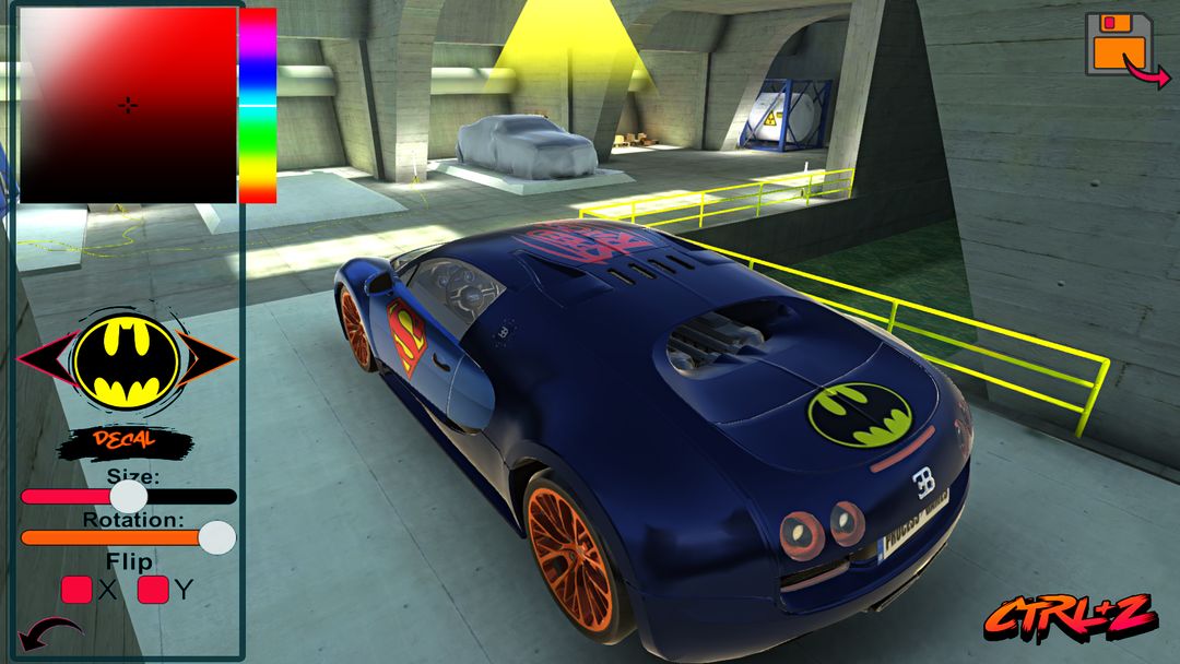 Veyron Drift Simulator 게임 스크린 샷