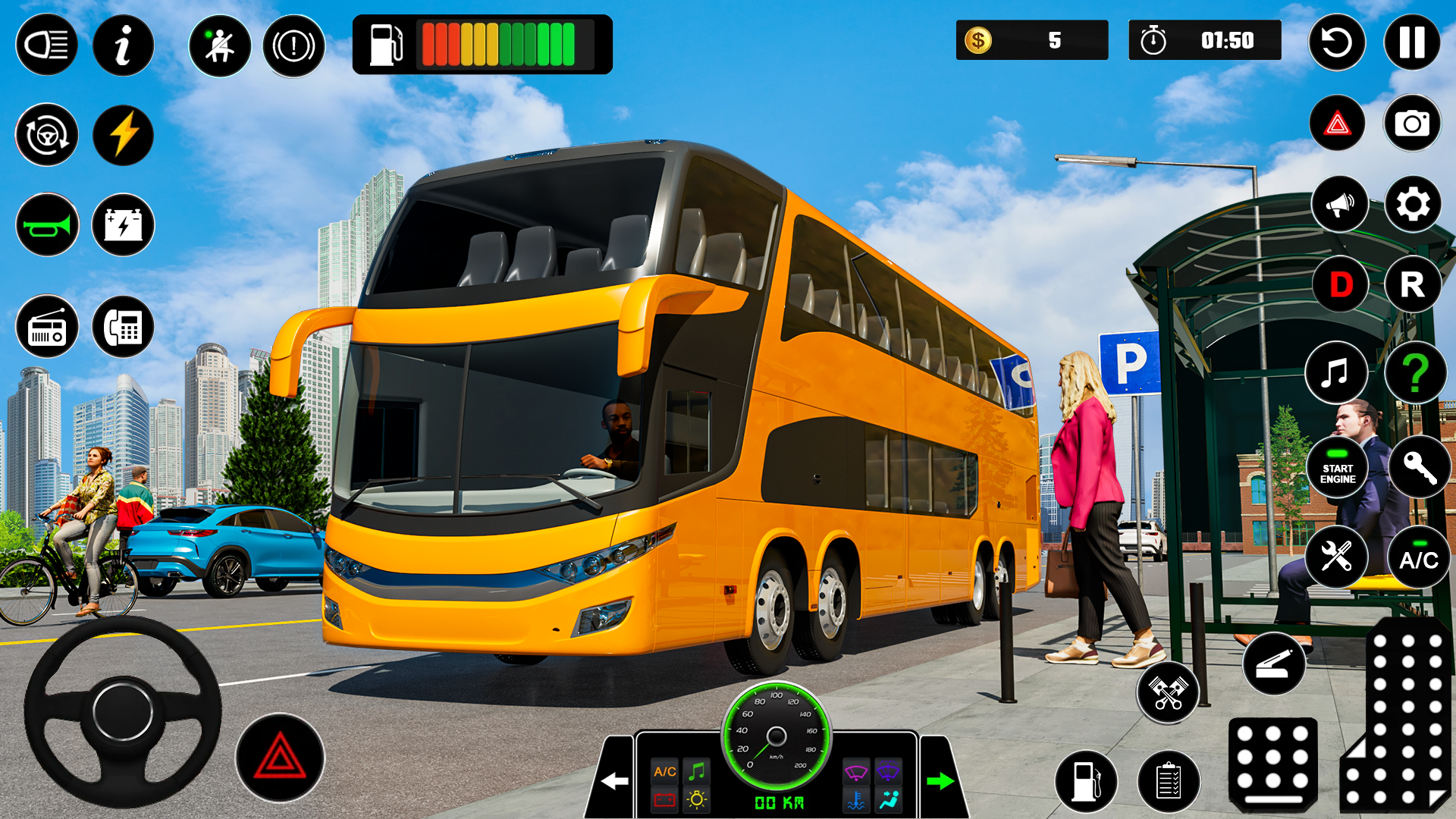 Bus Simulator Games offline 3D ภาพหน้าจอเกม
