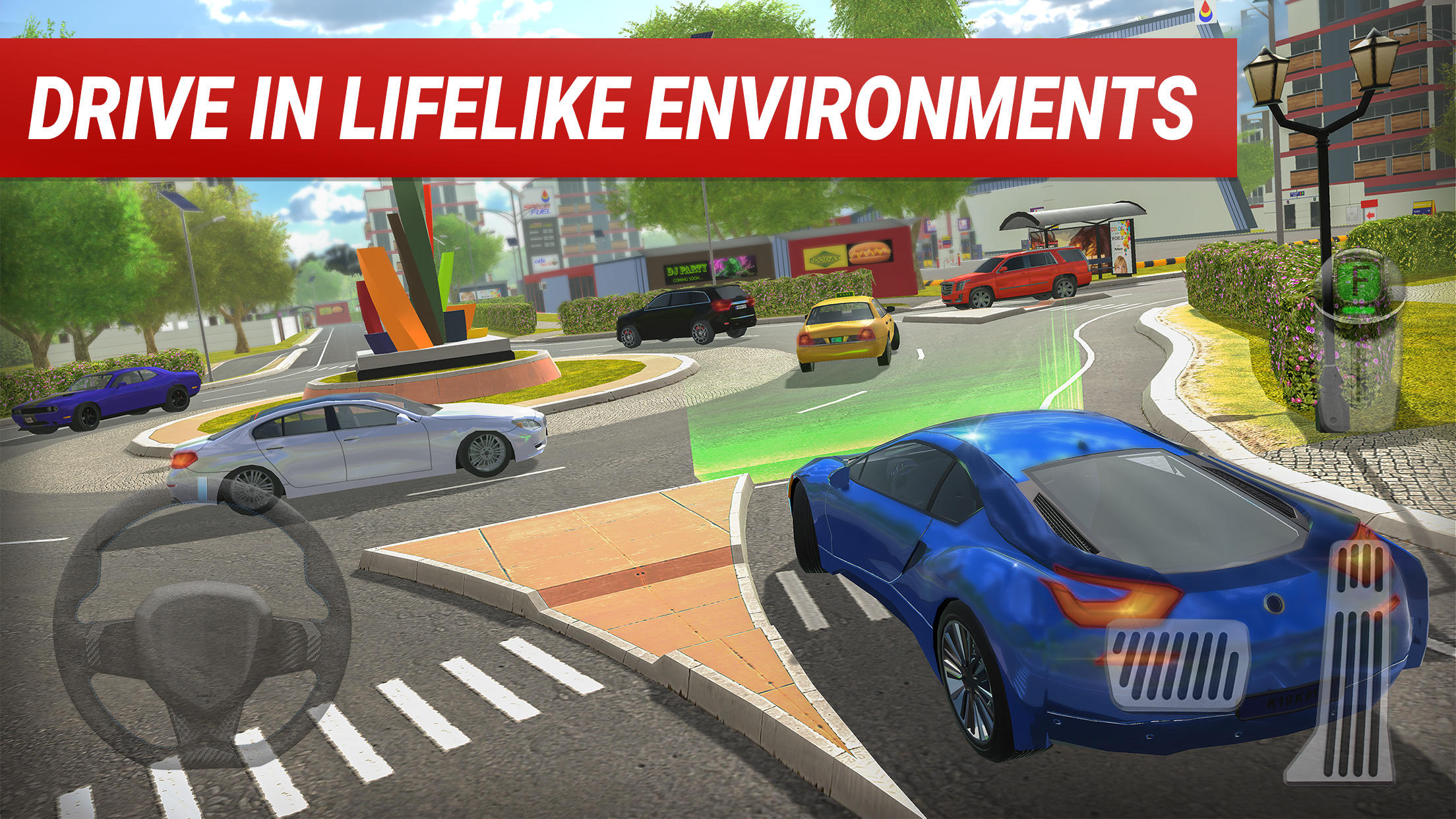 Roundabout 2: City Driving Sim Game Screenshot