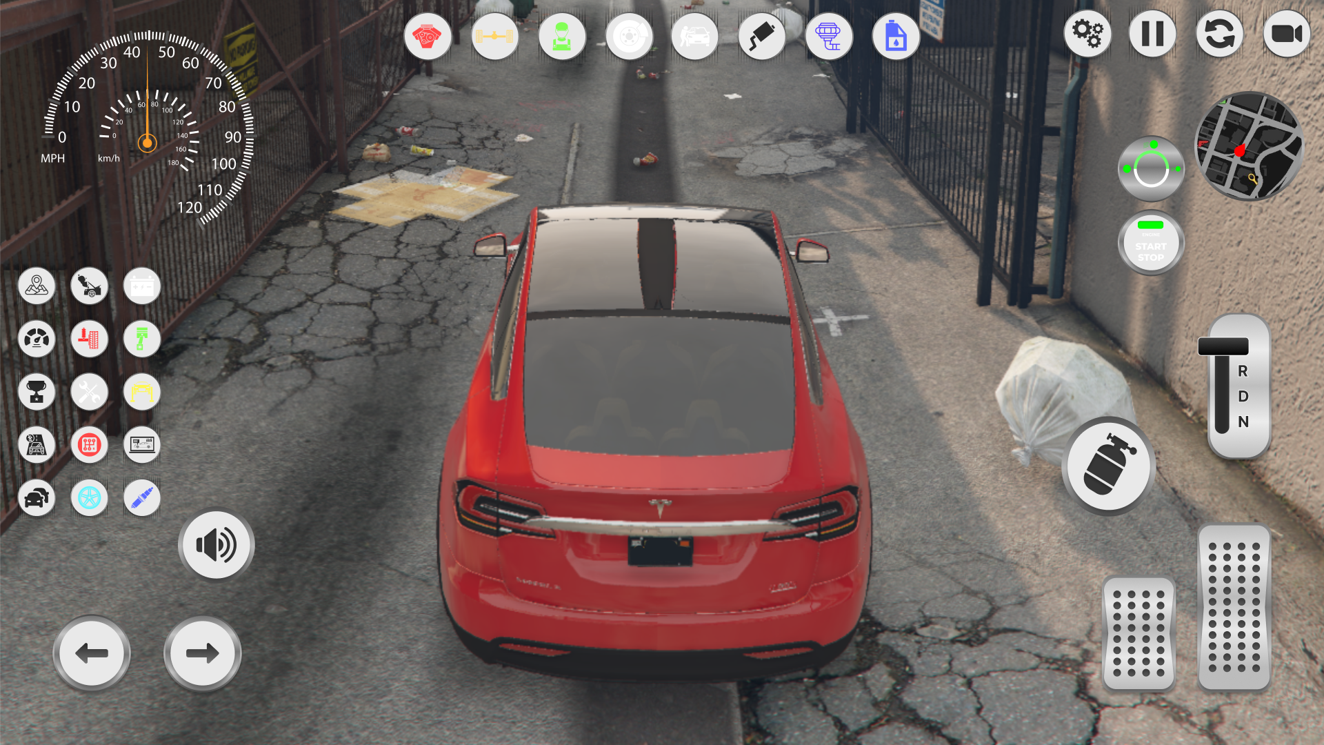 Tesla Model X: Future Racing 게임 스크린 샷