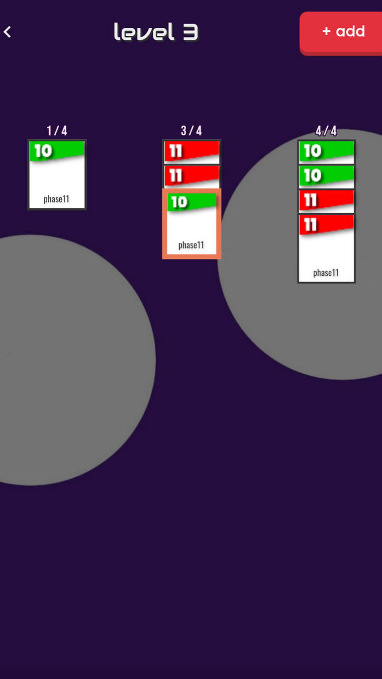Phase 11: Card Sort, Strategy Game Screenshot