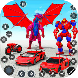 Dragon Robot Car Fighting Game