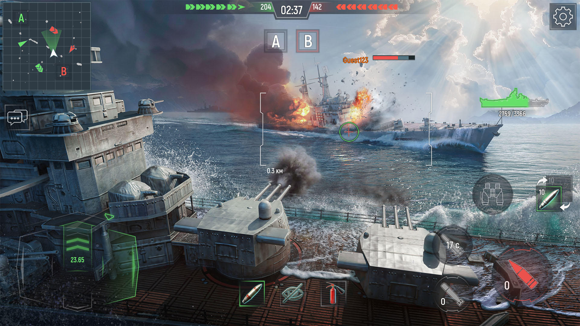 Force of Warships Game Screenshot