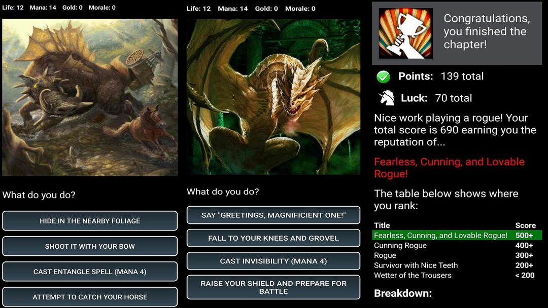 Dungeons and Decisions RPG ภาพหน้าจอเกม