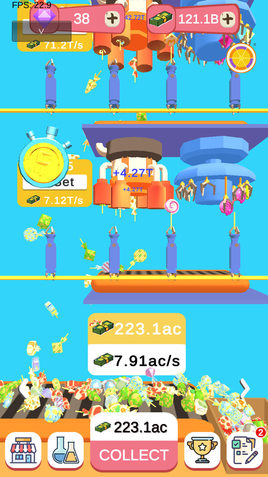 Idle Lollipop Factory 遊戲截圖
